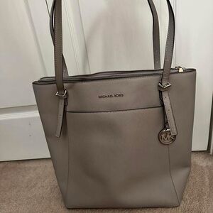 Michael Kors Gray Saffiano Leather Tote